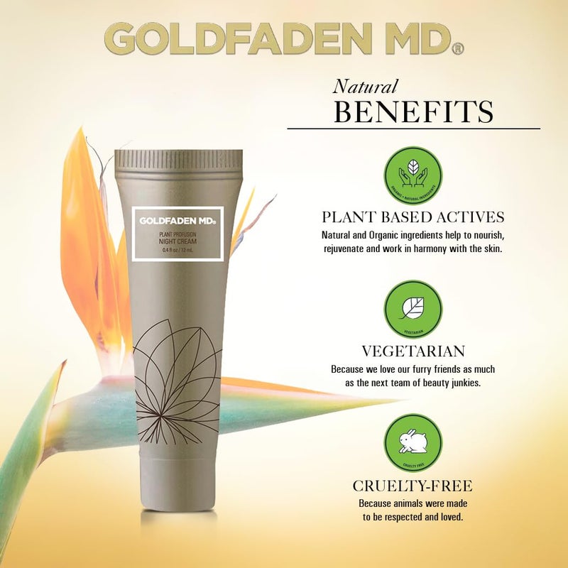 GOLDFADEN MD Plant Profusion Regenerative Night Cream 0.4 Fl Oz - Image 2