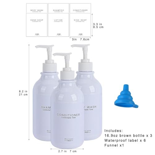 GOYISEE Shampoo and Conditioner Dispenser for Shower Wall,Shower Soap Dispenser 3 Chamber No Drill,Refillable for Shampoo Lotion Oil Shower Soap Hand Soap and Dish Soap - Image 5