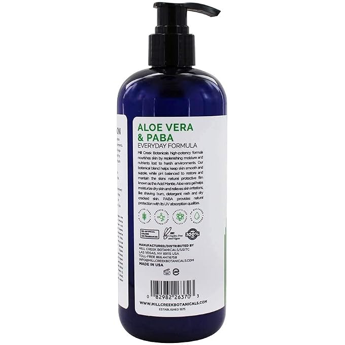MILL CREEK Aloe & Paba Lotion 16 Oz 16 Ounce - Image 3