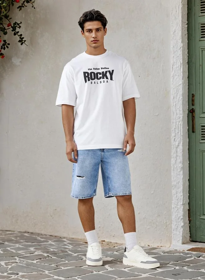 اس بي كاركترز Printed Crew Neck T-shirt