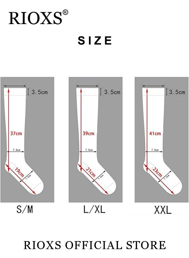3 Pairs High Compression Socks for Mens and Womens Support Circulation Recovery Athletic Fit Running Splints Flight Travel Boost Endurance Protection Achilles Tendon - Image 4