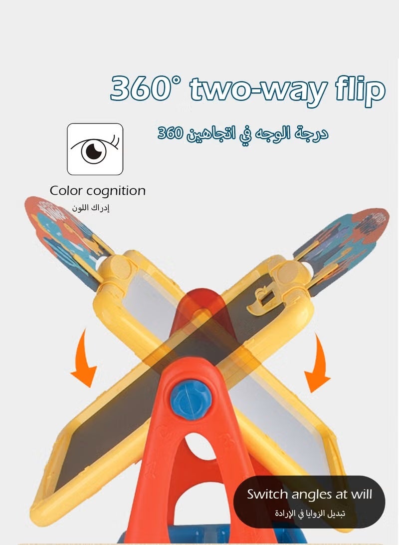 Soofam Children's easel, double-sided use, dust-free cleaning, magnetic painting board that can be hung. - Image 3