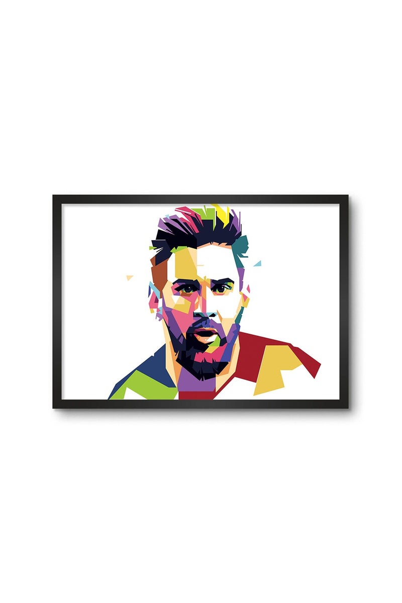 LAMRON Messi Vector Wall Art Framed Poster - Image 1