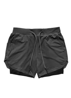 Gym Shorts for Men With Fiber Lining Drawstring Gym Shorts Men 2 Layer Loose Athletic Shorts with 4 Pockets Men's Activewear Running Shorts