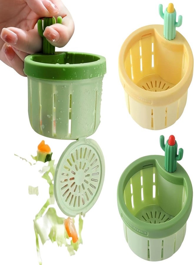 Crega Cactus Kitchen Sink Drain Strainer - Automatic Dumping Basket & Waste Collector, Multi-Functional Sink Filter with Easy Press Net Lifting for Efficient Kitchen Cleaning - Image 1