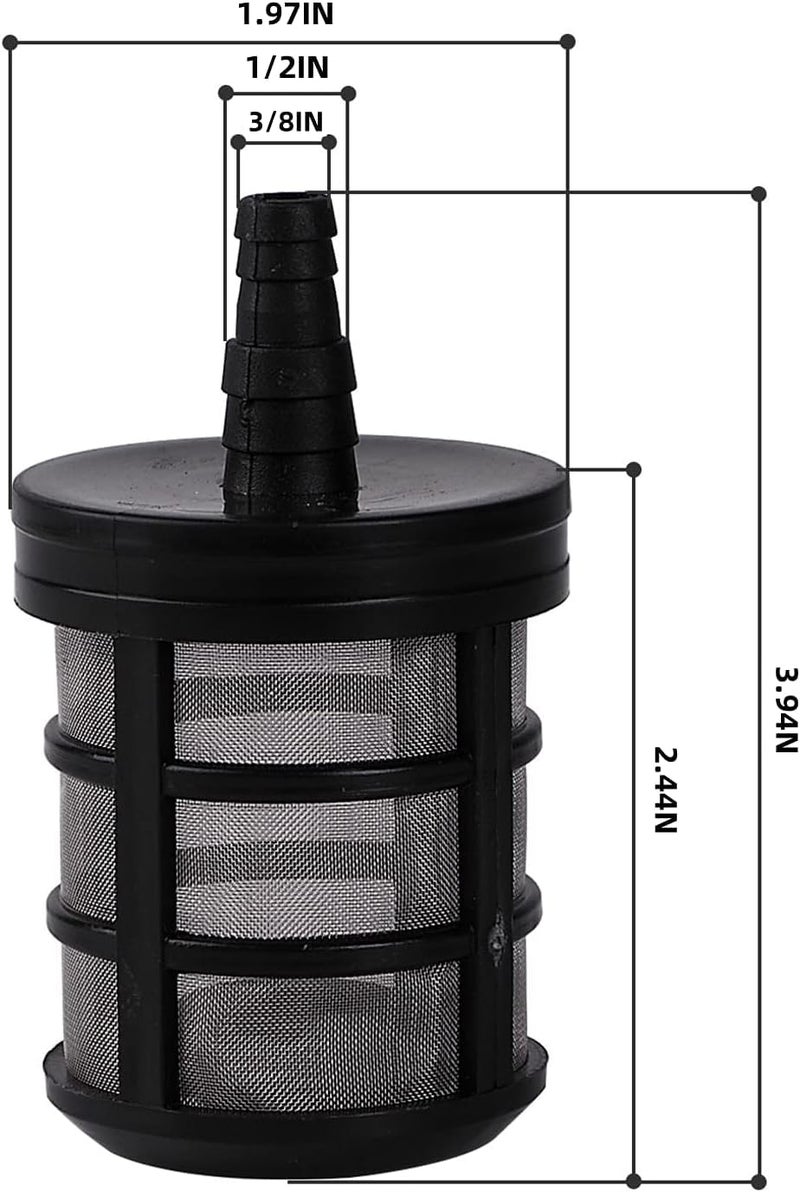 APPSTER 2pcs Water Inlet Micro Pump Filter SS Net Strainer for Diaphragm Pump Inlet Hose Pipe End Suction Filter, Pumping Water, Sprayer, Car Washer, Filtration - Image 5