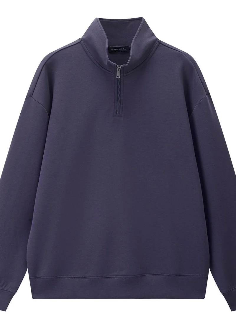 Giordano  Men’s Regular Fit Lyocell Half-Zip Sweatshirt for Men | Best Price UAE