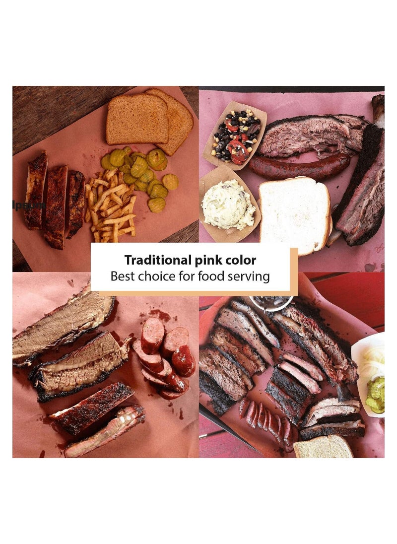 SYOSI - Pink Butcher Paper Roll Food Grade Peach Butcher Paper for Smoking Meat Unbleached Unwaxed and Uncoated Kraft Paper Roll 45.7cmx53m - Image 1
