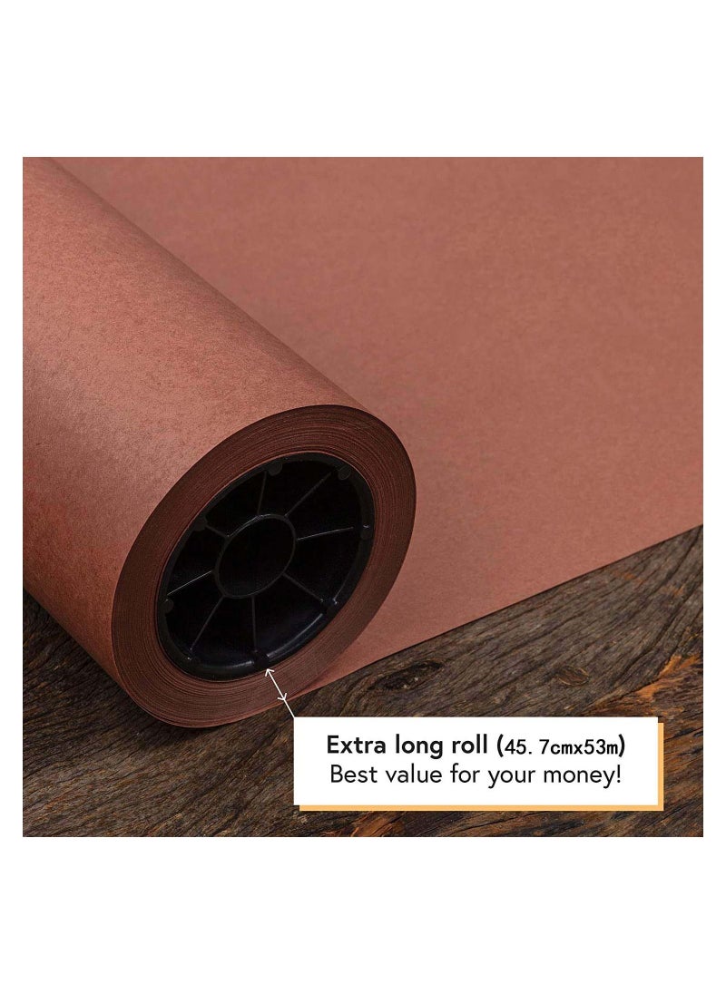 SYOSI - Pink Butcher Paper Roll Food Grade Peach Butcher Paper for Smoking Meat Unbleached Unwaxed and Uncoated Kraft Paper Roll 45.7cmx53m - Image 1