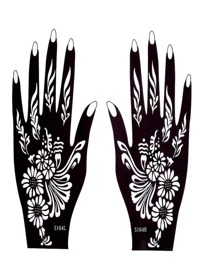 Ivana's Heena Mehandi Tatto Stencil Set for | Hand | Body | Fingure | Face | Heena Art Temporary Tatto for Kids, Girls & Women, Design - NIV-50, Black, M - Image 1