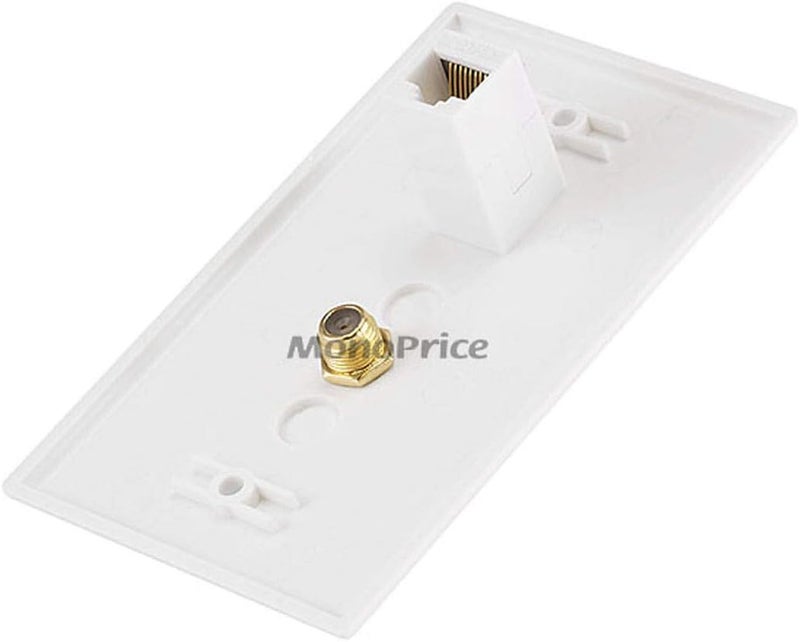 مونوبرايس لوحة حائط مونوبريس 107838 من نوع Cat5e/F-Type باللون الأبيض - Image 2