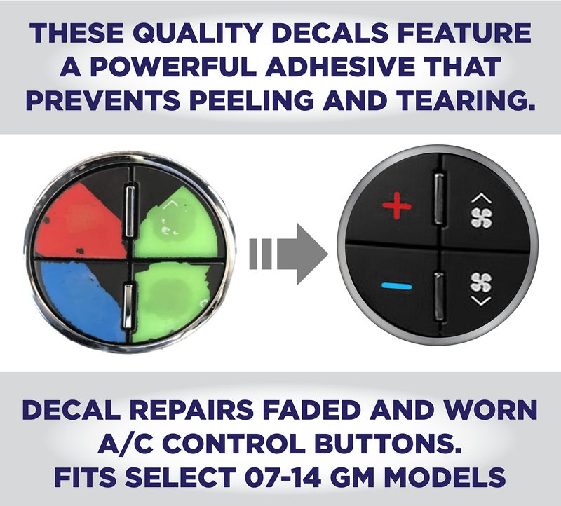 EcoAuto AC Dash Button Repair Kit for Select GM Vehicles - Fix Ruined Faded A/C Controls Premium Design & Made in USA (Pack of 2) - Image 4