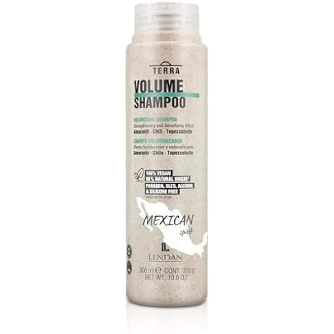 TERRA VOLUME SHAMPOO FOR FINE HAIR, 300 ML, MAXIMISES HAIR VOLUME WITHOUT WEIGHING UP, SOFT MANE, THOROUGH AND BALANCING CLEANSING, STRENGTHENS AND THICKENS, VEGAN