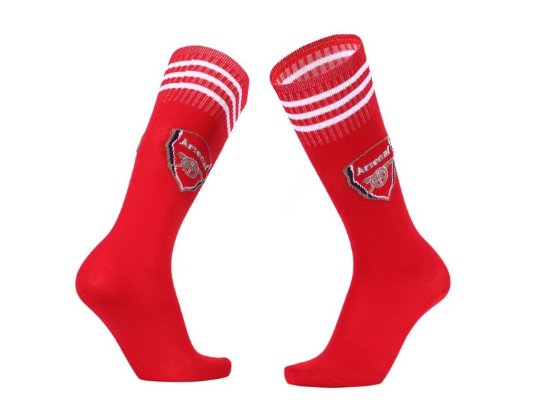 Summer Thin Football Socks Unisex Kids Quick-Dry Training Arsenal Red 