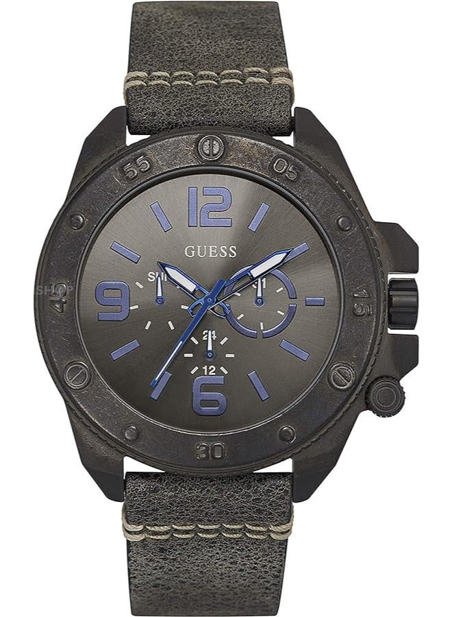 GUESS men’s Chongreph leather watcH W0659G3 - Image 1