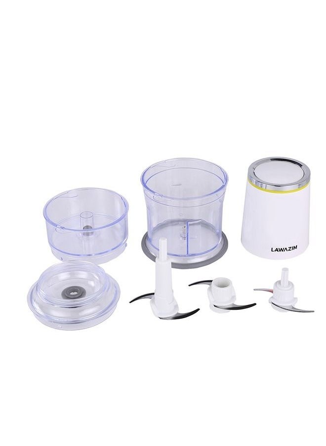 LAWAZIM Electric Chopper 700ml | Fast blades to chop vegetables in a short time | Mincer | Vegetables slicer | Electric Vegetables cutter | Stainless Steel  - Image 3