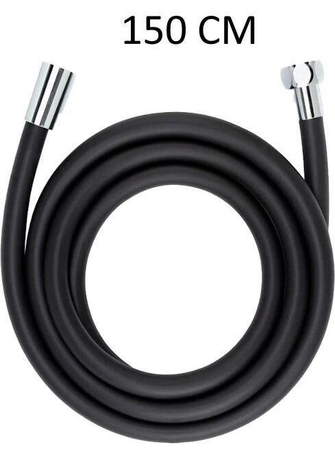 FAWER Faucet & Shower Black PVC Shower Hose 150 cm 