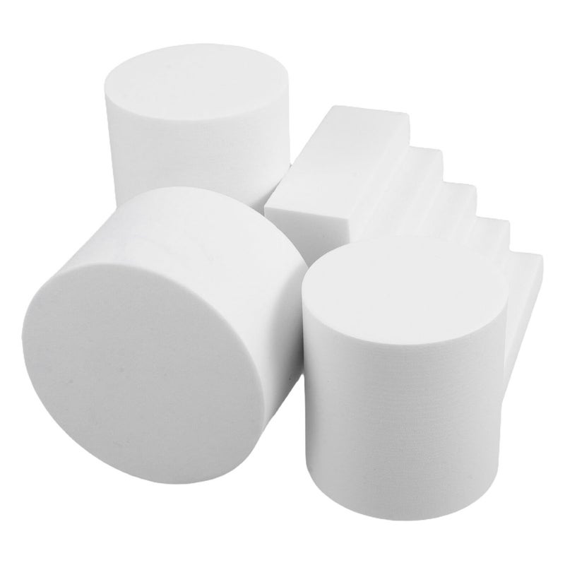 Nuobesty Photography Background Props Foam Cylinders Polystyrene Rods 4pcs Set For Photoshoot Space White Geometric Modeling Craft Blocks Photo Posing - Image 2