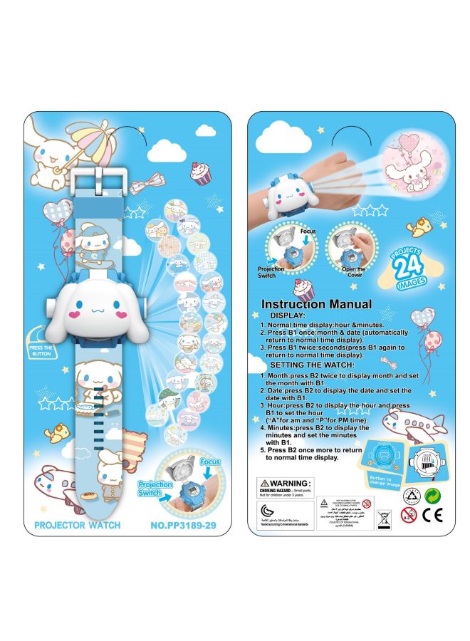 Sanrio 24 Figure Projection Doll Mask With Flip Electronic Watch Kulomi Star Dailu Meruti Gui Dog-Color:[Flagship Quality] Yugui Dog - Image 1