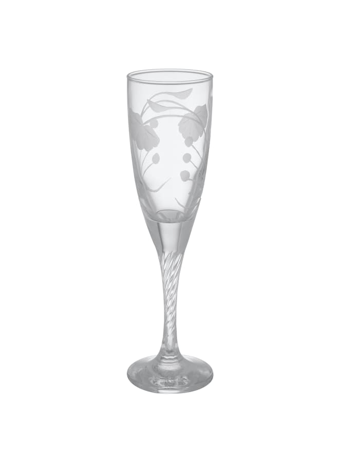 Pasabahce - Decorated Flute Glass Set 6 Pieces - 150ml - Glass clear - Image 2