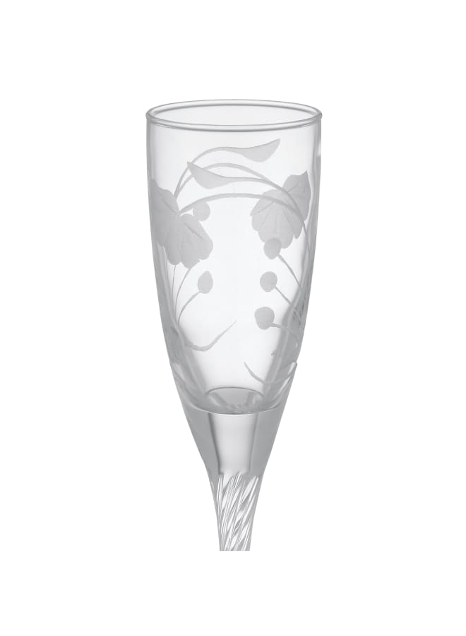Pasabahce - Decorated Flute Glass Set 6 Pieces - 150ml - Glass clear - Image 3