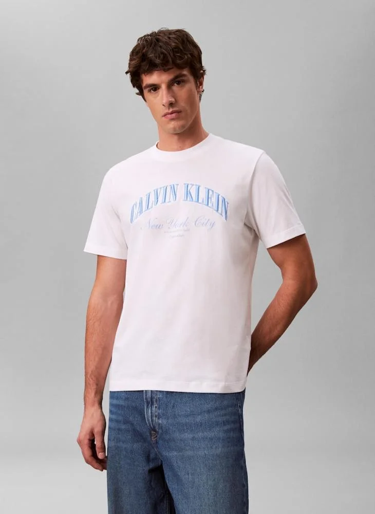 Calvin Klein Jeans  Embroidered NYC Logo T-shirt for Men | Best Price UAE