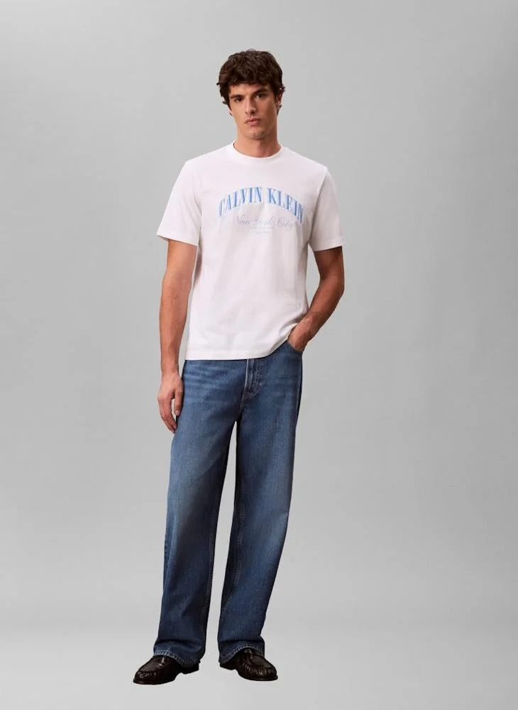 Calvin Klein Jeans  Embroidered NYC Logo T-shirt for Men | Best Price UAE