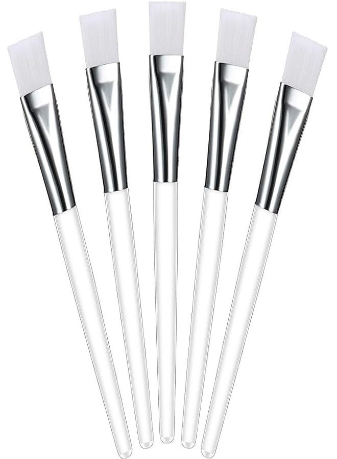Onward 5 pcs Facial Brushes - Soft Face Mask Brushes for Chemical Peel, Acid Peel & Facial Gels - White - Image 1