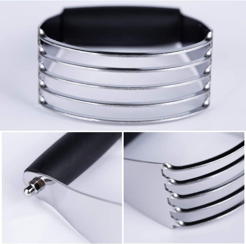 Dhairya Dhairya Dough Blender Stainless Steel Pastry Cutter Multipurpose Bench Scraper Great as Dough Cutter for Pastry Butter and Pizza Dough Smooth Baking Dough Tools - Image 2