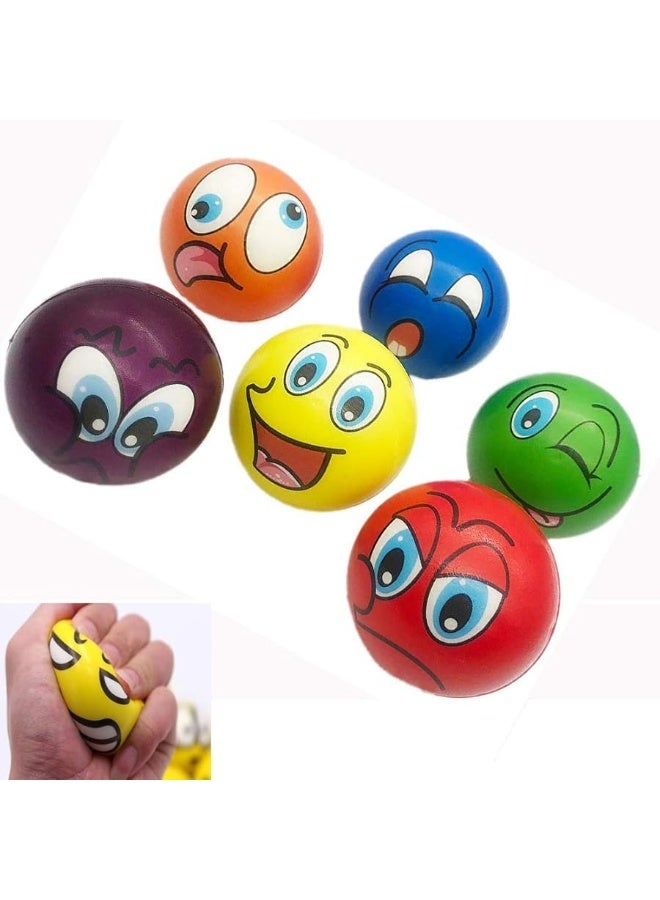 Mydio Set of 24 Stress Balls Stress Reliver Party Favor Soft PU Ball Assorted Colors Random Pattern Party Toys Kids Play Ball Tent Ball Toddler Ball 24 Pack - Image 3