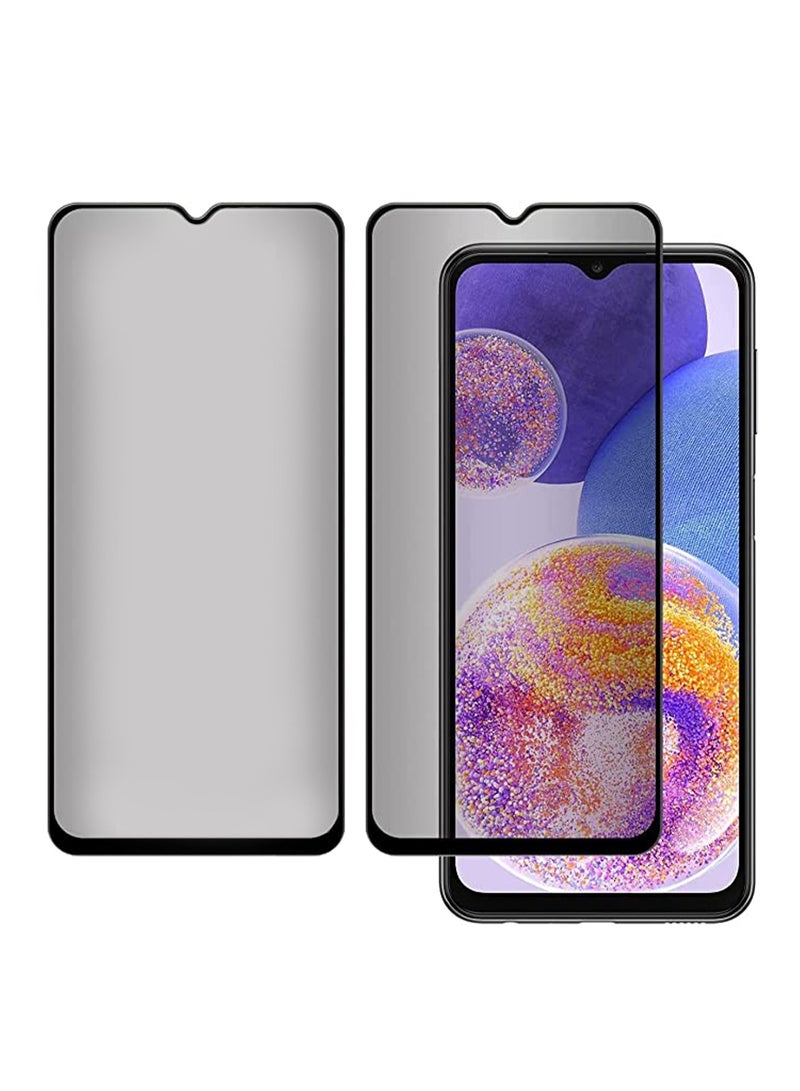 2 Pack Samsung Galaxy A23 5G / 4G Privacy Screen protector with Anti-Spy Tempered Glass 9H Hardness Protector Film Anti Scratch Bubble free Easy Install Case Friendly - Image 1
