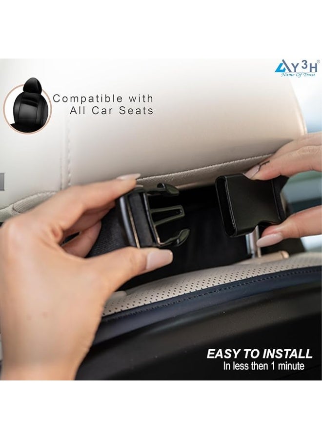 Car Neck Headrest Support Pillow, Premium Seat Neckrest Cushion for Pain Relief - Black - Image 3