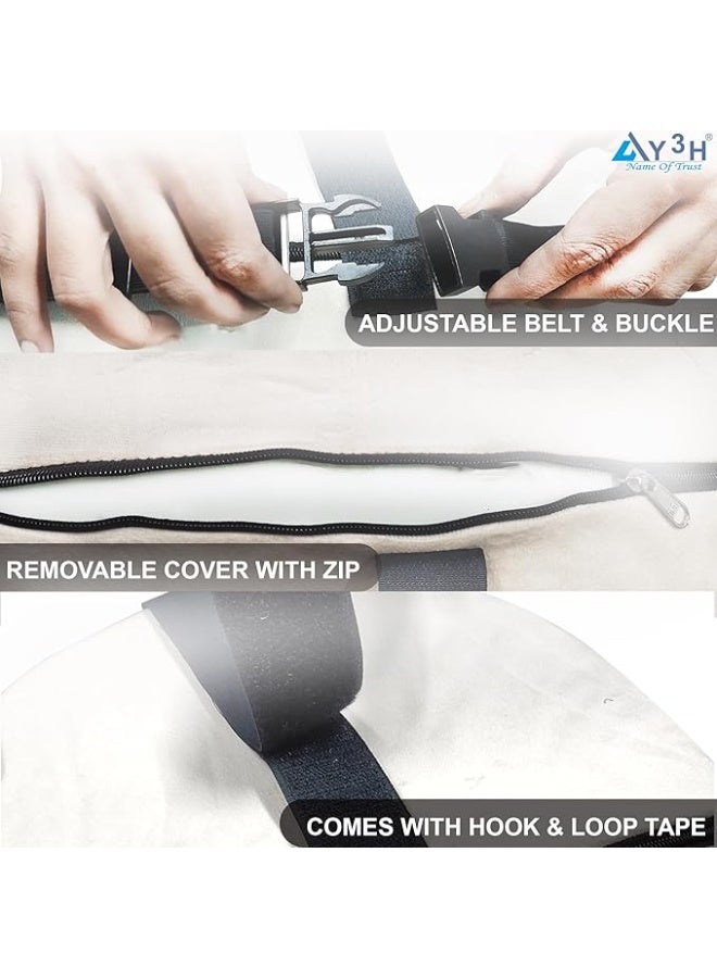 Car Neck Headrest Support Pillow, Premium Seat Neckrest Cushion for Pain Relief - Black - Image 5