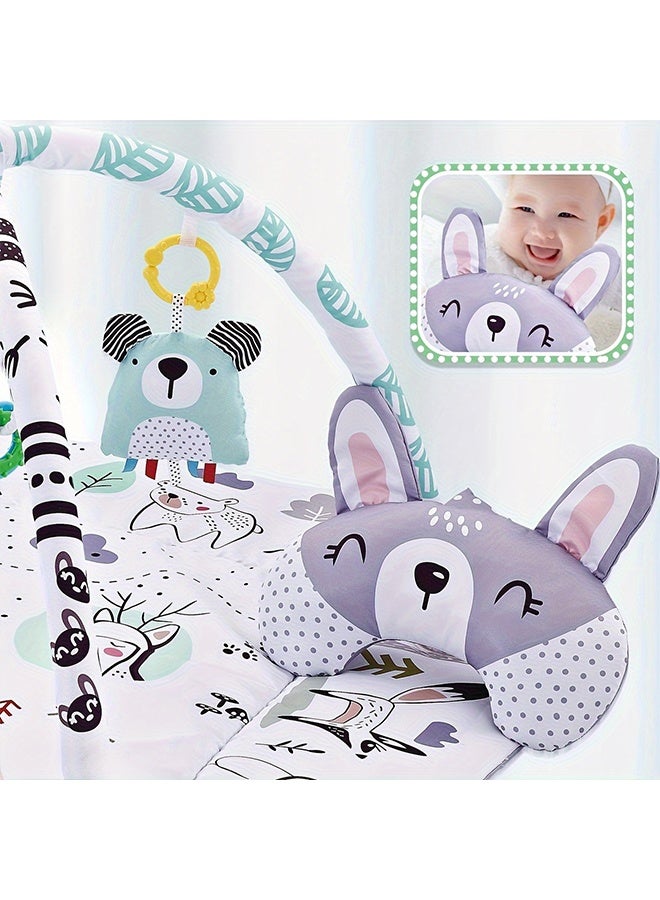 Beauenty Baby Gym Play Mat, 7-in-1 Tummy Time Mat & Ball Pit with 6 Toys, Washable Baby Activity Play Mat for Visual, Hearing, Sensory, Motor Development, Baby Toys Gift for Toddler Infant 0-12 Months - Image 5