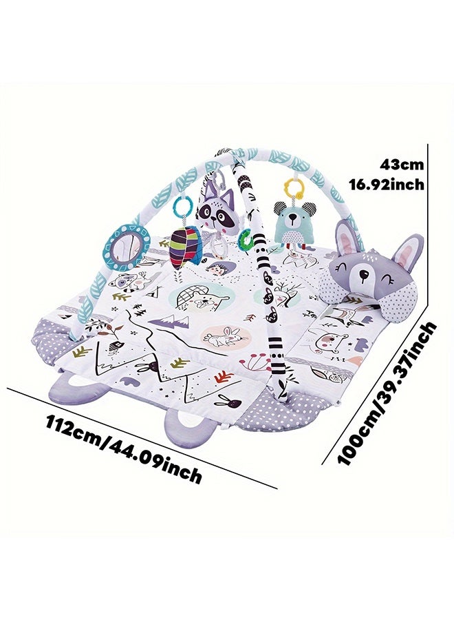 Beauenty Baby Gym Play Mat, 7-in-1 Tummy Time Mat & Ball Pit with 6 Toys, Washable Baby Activity Play Mat for Visual, Hearing, Sensory, Motor Development, Baby Toys Gift for Toddler Infant 0-12 Months - Image 3