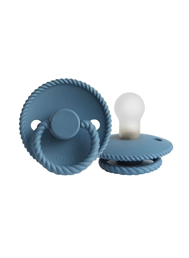FRIGG Pack Of 1 Rope Silicone Baby Pacifier 0-6M Ocean View - Size 1