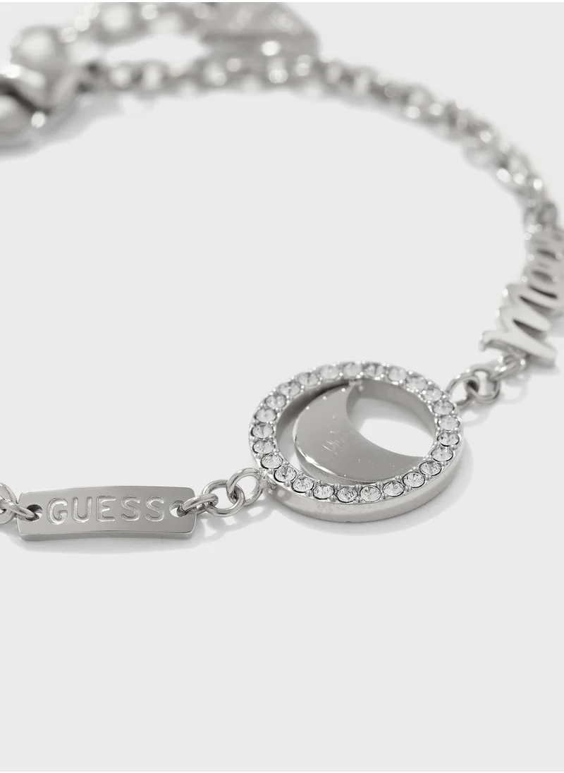 GUESS Moon Chain Detailed Bracelet