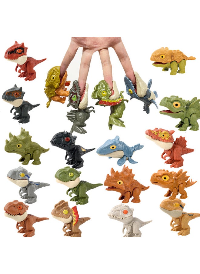 null - Pressing Dinosaur Toy Boy Online Popular Finger-biting Tyrannosaurus Children Reducing Decompression Trick Simulation Gadget-Color:Green Raptor [unpackaged]] - Image 1
