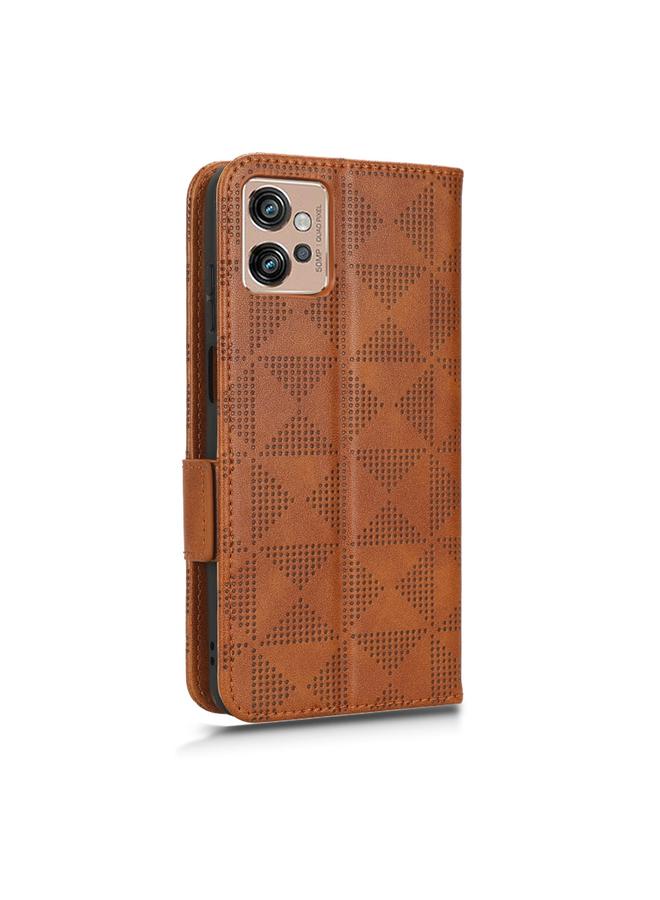 S-TOP Case For Motorola Moto G32 Symmetrical Triangle Leather Phone Case - Image 3