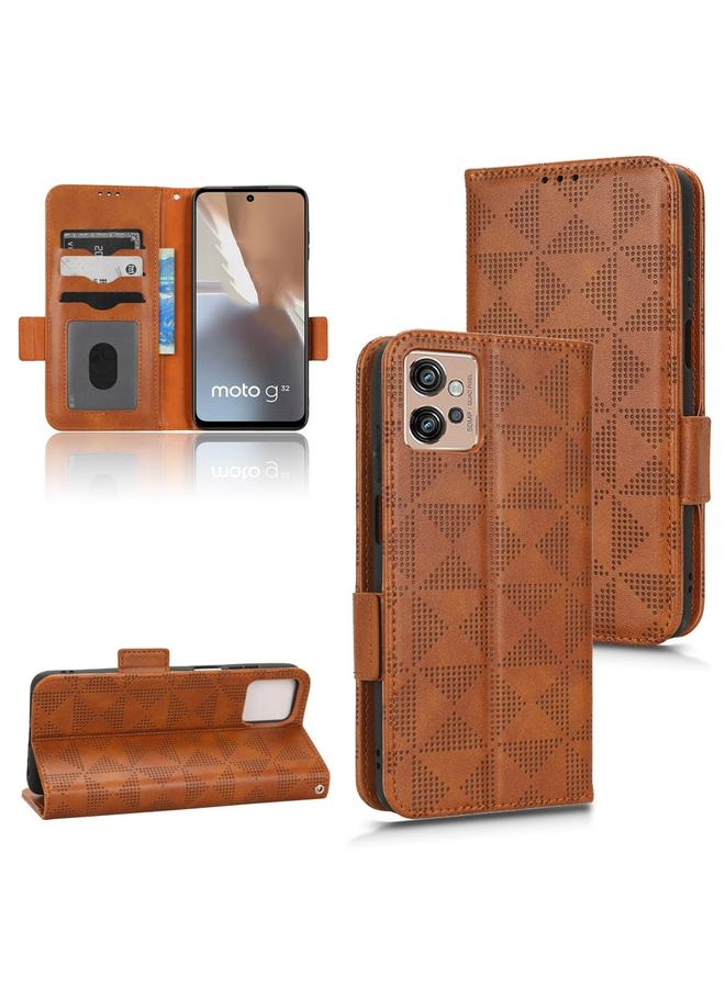 S-TOP Case For Motorola Moto G32 Symmetrical Triangle Leather Phone Case - Image 1