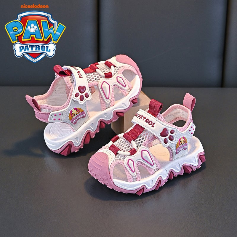 Paw Patrol 2025 Summer Sandals For Boys And Girls Princess Style Beach Shoes Lightweight Soft Sole Plaid Anti-Kick Toe Protection Baby - Image 2