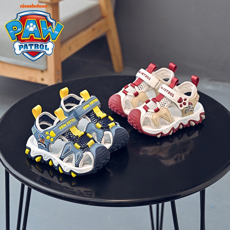 Paw Patrol 2025 Summer Sandals For Boys And Girls Princess Style Beach Shoes Lightweight Soft Sole Plaid Anti-Kick Toe Protection Baby - Image 5