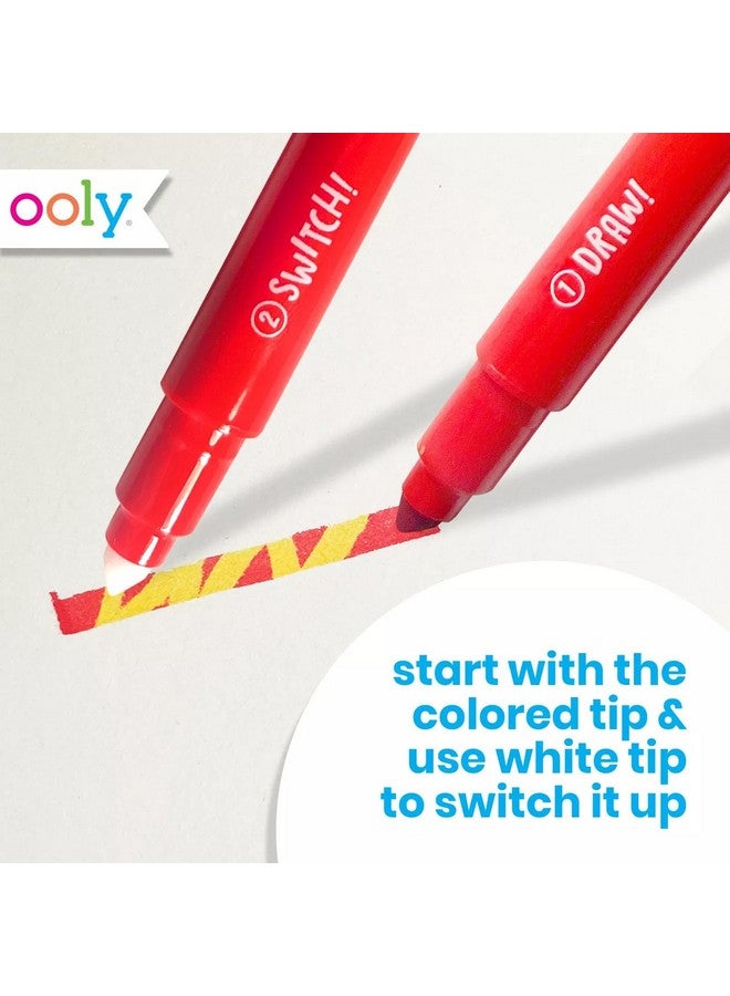 أولي مجموعة من ١٢ قلم تلوين متغير اللون من أولي، أقلام تلوين ثنائية الطرف للأطفال، أقلام تلوين ثنائية الطرف بطرف مشطوف، أقلام تلوين متغيرة اللون للوازم الفنية، مجموعات الرسم والقرطاسية - Image 3