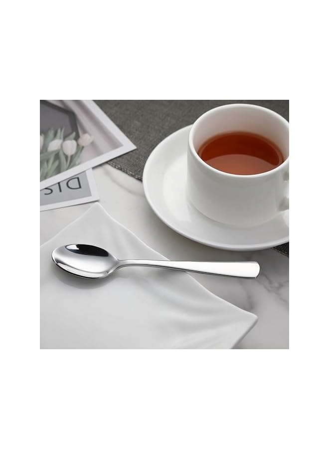 S-TOP Stainless Steel Coffee Spoon with Square Edge, 14.2 cm, Pack of 12, Silver - Image 3