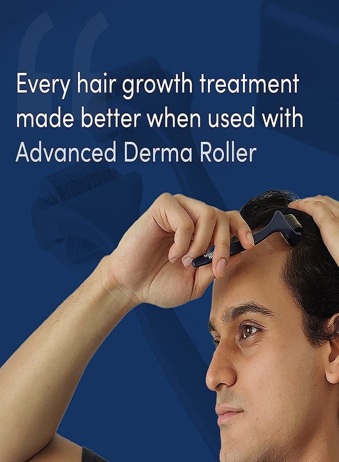 Man Matters Advance Derma Roller with Disinfectant | For Scalp & Beard | 540 Micro 0.5mm Titanium Alloy Needles | Reduces Hair Fall, Stimulates Hair Follicles | Safe & Effective - Image 4