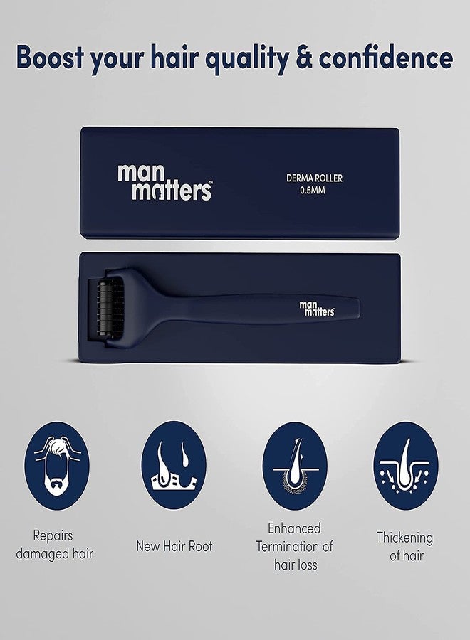 Man Matters Advance Derma Roller with Disinfectant | For Scalp & Beard | 540 Micro 0.5mm Titanium Alloy Needles | Reduces Hair Fall, Stimulates Hair Follicles | Safe & Effective - Image 3