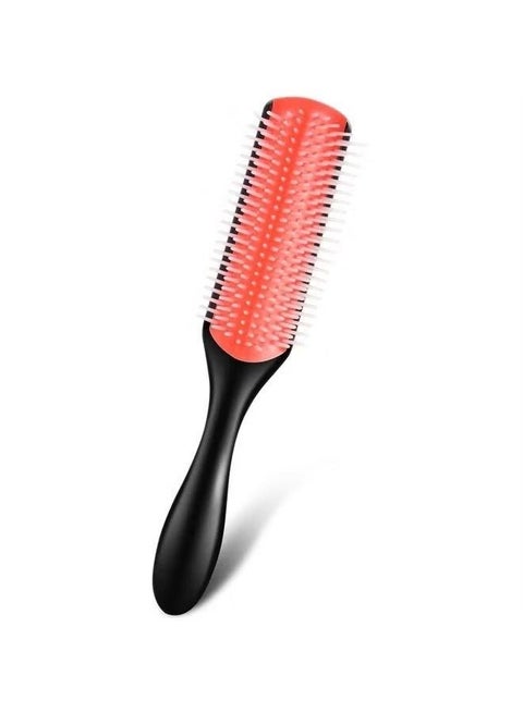 ORiTi 9-Row Cushion Nylon Bristle Styling Brushes Massage Hair Brush with Anti-static Rubber Pad Hair Styling Tools