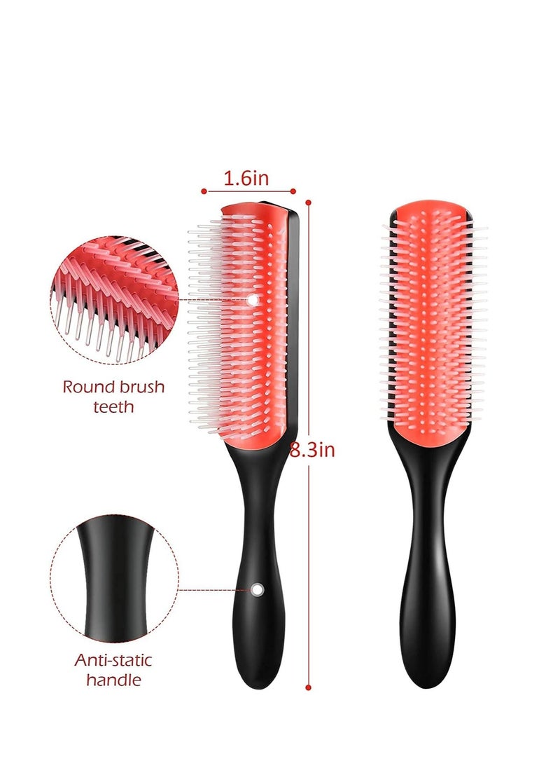 ORiTi ORiTi 9-Row Cushion Nylon Bristle Styling Brushes Massage Hair Brush with Anti-static Rubber Pad Hair Styling Tools  - Image 5