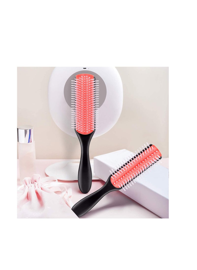 ORiTi ORiTi 9-Row Cushion Nylon Bristle Styling Brushes Massage Hair Brush with Anti-static Rubber Pad Hair Styling Tools  - Image 3