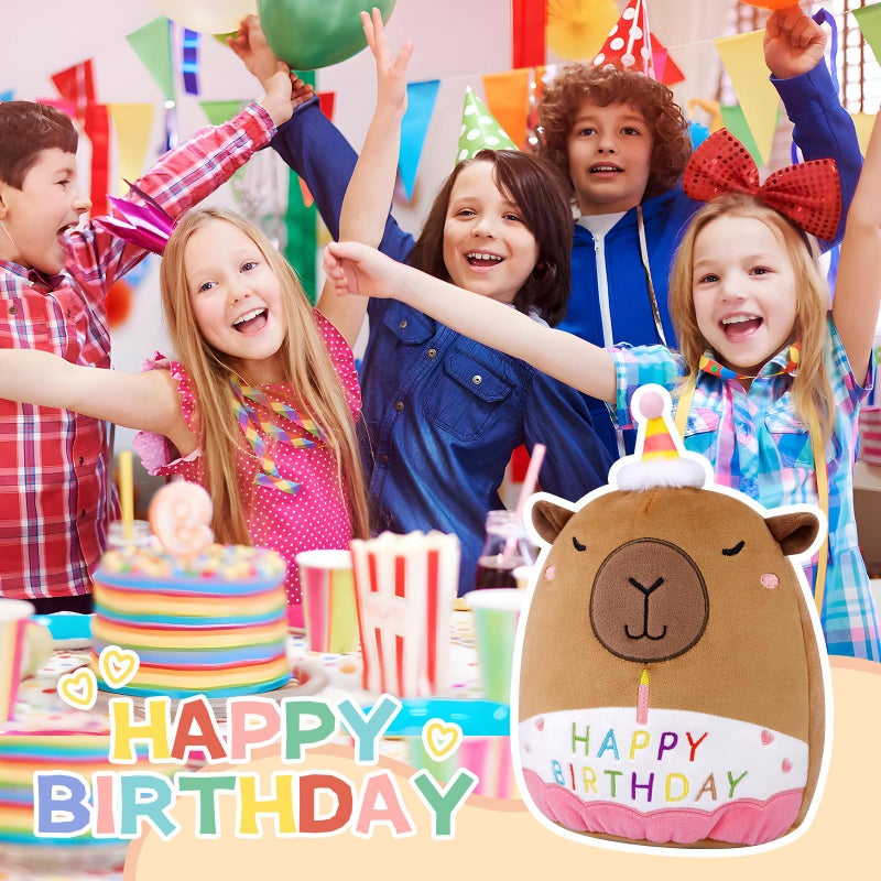 Prewplam Capybara Plush - 8inch Birthday Stuffed Animal Capybara Plush Pillows Toys, Birthday Gifts Party Decoration for Kids Girls & Boys - Image 5